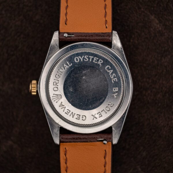 Tudor 7990/3 screw caseback engraved ORIGINAL OYSTER CASE BY ROLEX GENEVA around the coronet