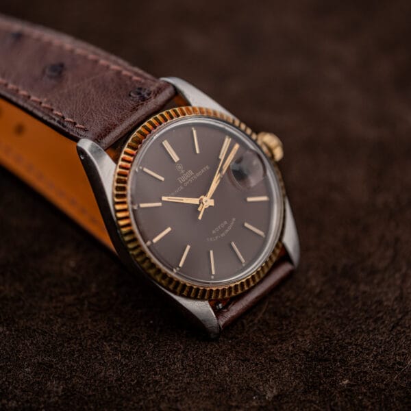 Tudor Prince Oysterdate chocolate dial under the cyclops crystal with gilt hands and markers