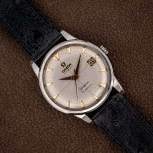 Omega Geneve Calendar 2982-3 SC cream crosshair dial with gold-tone dauphine hands and date window at three