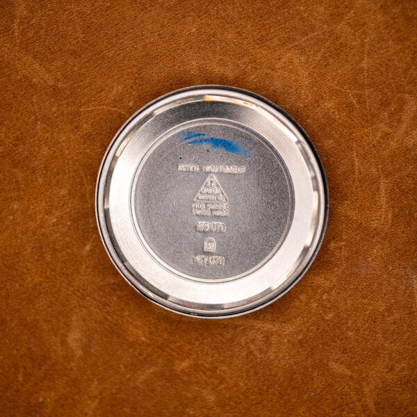 Inside caseback of the Omega Seamaster stamped with both 165.070 and 167.070 reference numbers