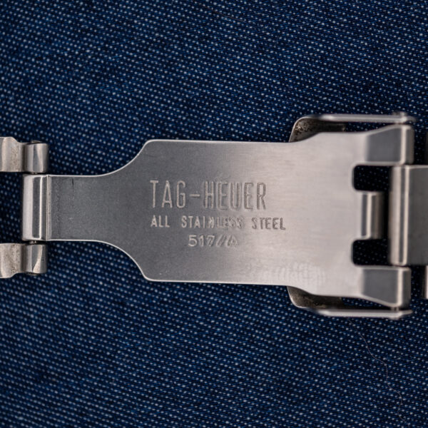 Inside of the TAG Heuer folding clasp stamped TAG-Heuer, All Stainless Steel and 517/1A